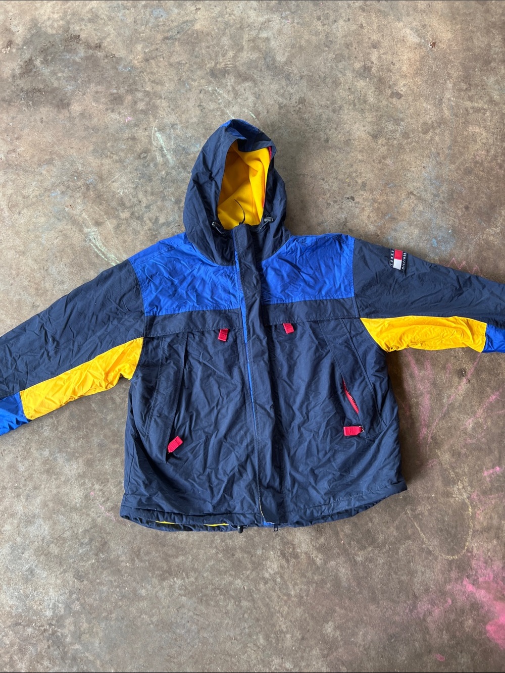 Vintage Tommy Hilfiger 90s Colorblock Hooded Windbreaker